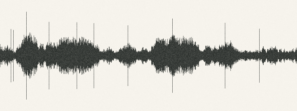 Waveform of a forty-minute harbour recording